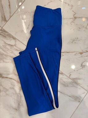 Athleta Leggings with White/black Side Stripe-ultra high rise Elation tight